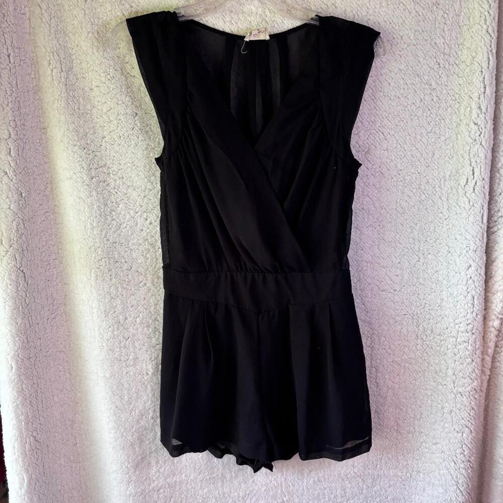 One Clothing Romper Shorts Black,Lined,pockets,side zip Size S